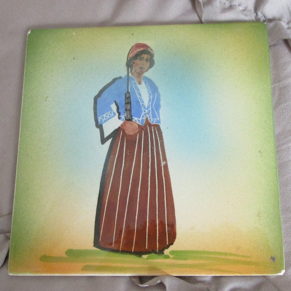 glazed ceramic tile trivet